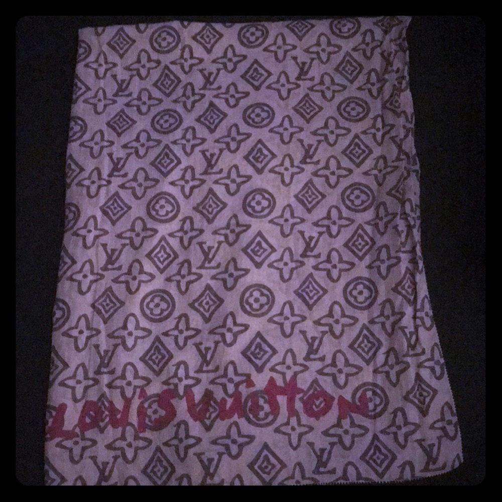 Louis Vuitton Sheer Lilac Scarf